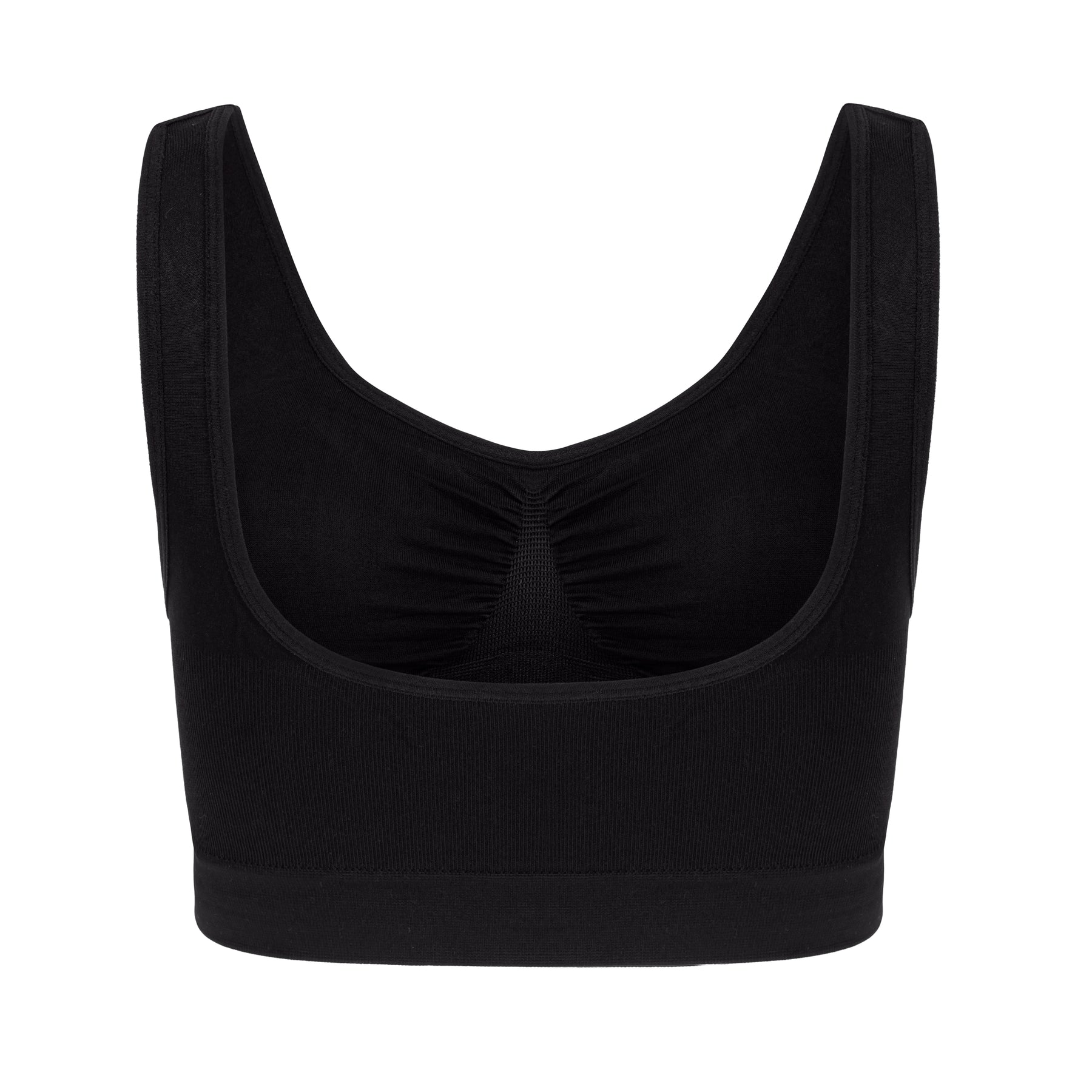 comfortable T-Back design Sports Bra in Black