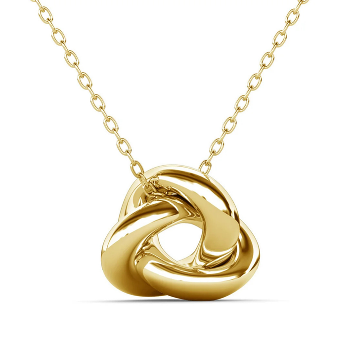 Cate & Chloe Ashley 18k White Gold Plated Knot Pendant Necklace