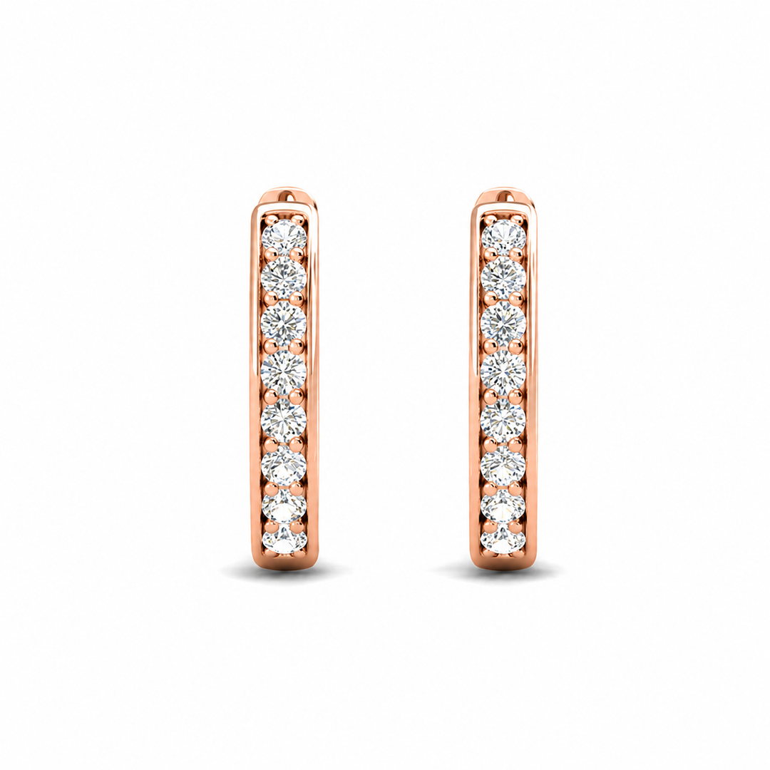 Cate & Chloe Bianca 18k White Gold Plated 25mm Silver Hoop Earrings with Swarovski Crystals