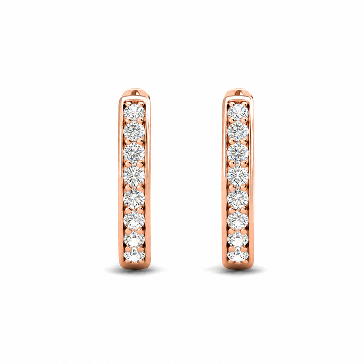 Cate & Chloe Bianca 18k White Gold Plated 25mm Silver Hoop Earrings with Swarovski Crystals