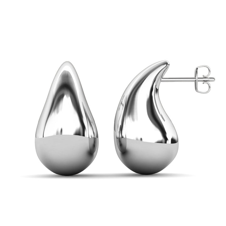 Cate & Chloe Olive 18k White Gold Plated Teardrop Stud Earrings