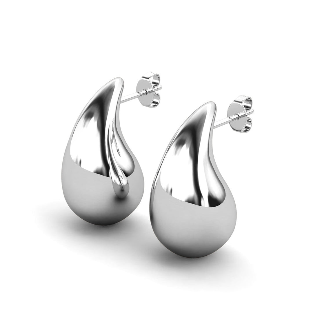 Cate & Chloe Olive 18k White Gold Plated Teardrop Stud Earrings