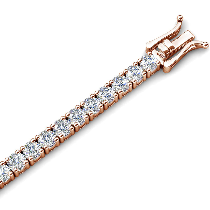 Cate & Chloe Olivia 18k White Gold Plated Tennis Bracelet with Simulated Diamond Crystals
