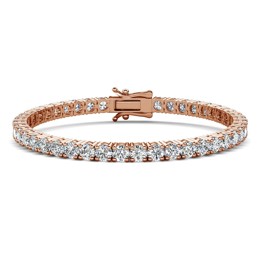 Cate & Chloe Olivia 18k White Gold Plated Tennis Bracelet with Simulated Diamond Crystals