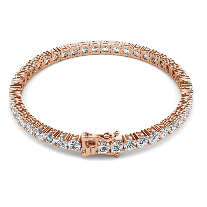 Cate & Chloe Olivia 18k White Gold Plated Tennis Bracelet with Simulated Diamond Crystals