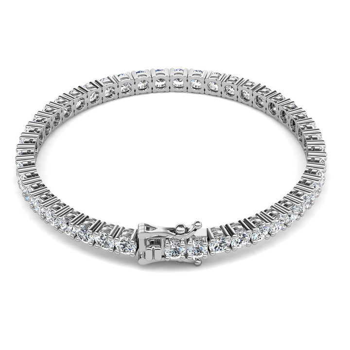 Cate & Chloe Olivia 18k White Gold Plated Tennis Bracelet with Simulated Diamond Crystals