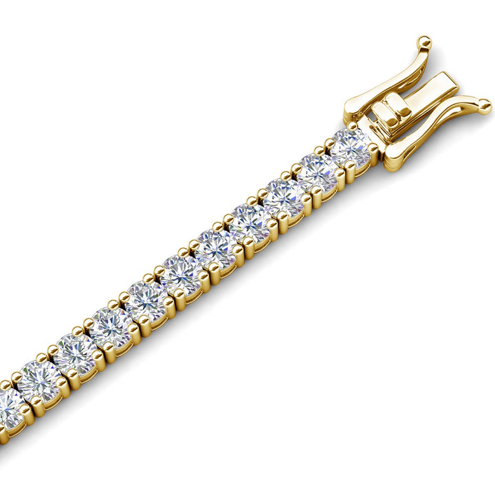 Cate & Chloe Olivia 18k White Gold Plated Tennis Bracelet with Simulated Diamond Crystals