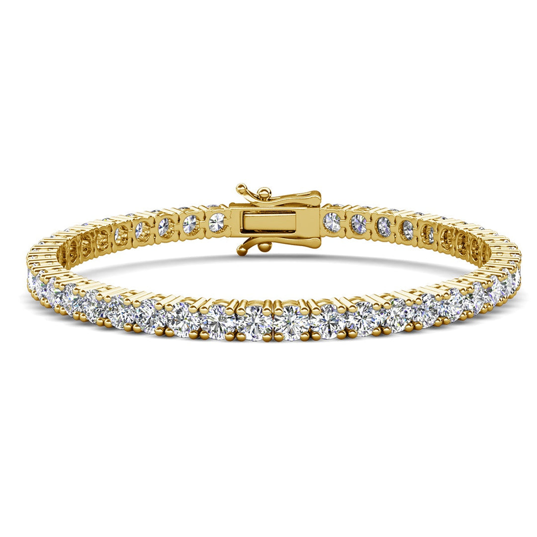 Cate & Chloe Olivia 18k White Gold Plated Tennis Bracelet with Simulated Diamond Crystals