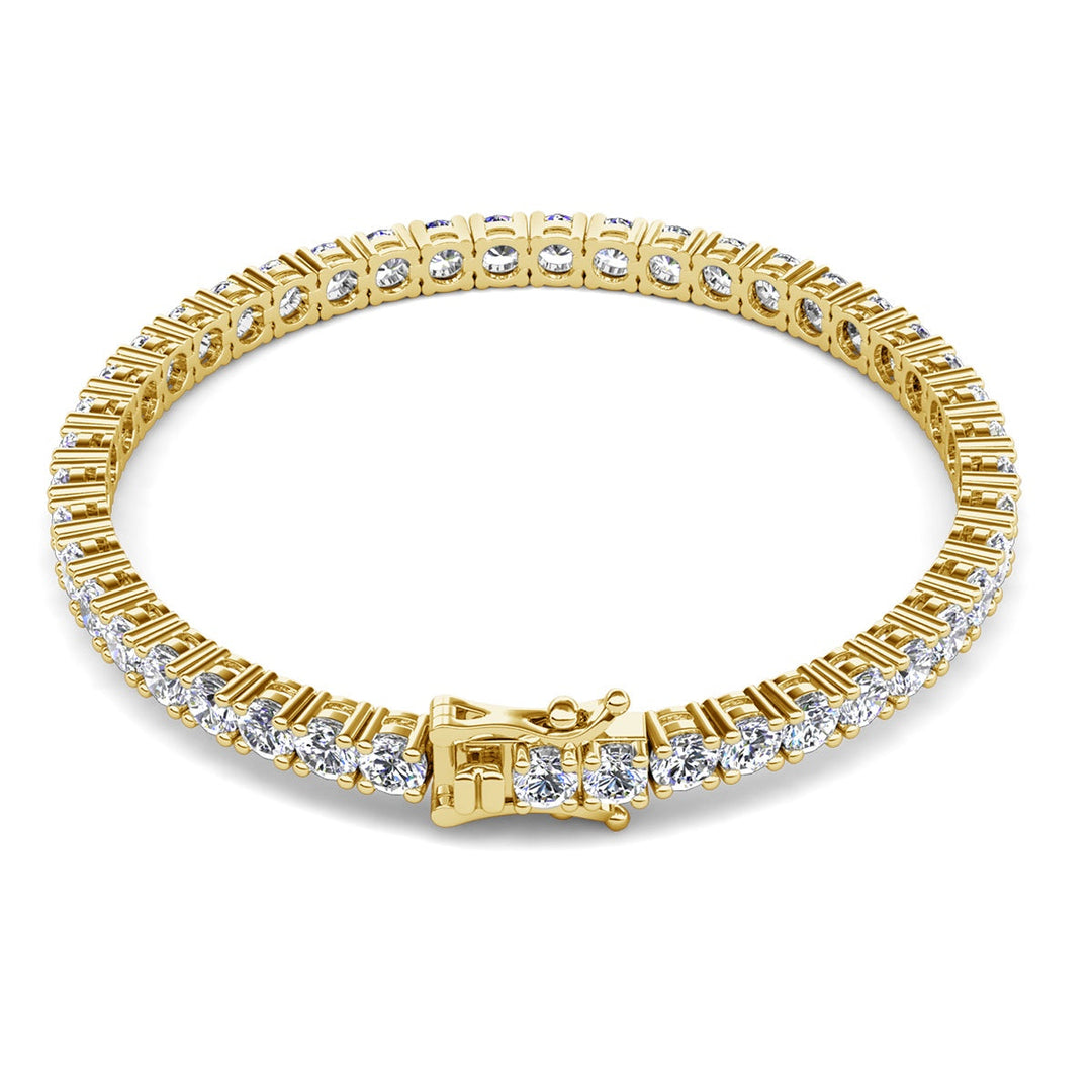 Cate & Chloe Olivia 18k White Gold Plated Tennis Bracelet with Simulated Diamond Crystals