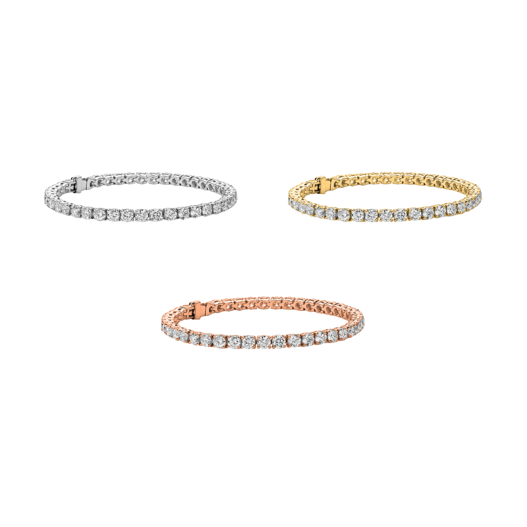 Cate & Chloe Olivia 18k White Gold Plated Tennis Bracelet with Simulated Diamond Crystals