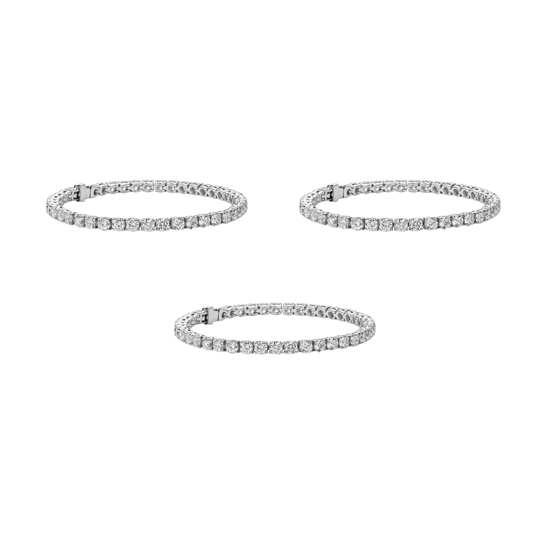 Cate & Chloe Olivia 18k White Gold Plated Tennis Bracelet with Simulated Diamond Crystals