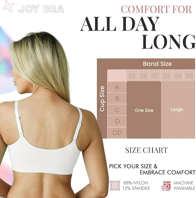 Joy Bra V-neck Sports Bra with Lace Trim (9043) - Bra-tastic Tuesday
