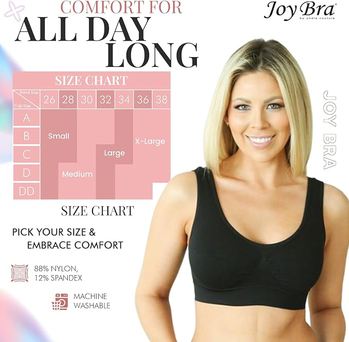 Joy Bra Seamless Comfort Sports Bra (9061) - Bra-tastic Tuesday